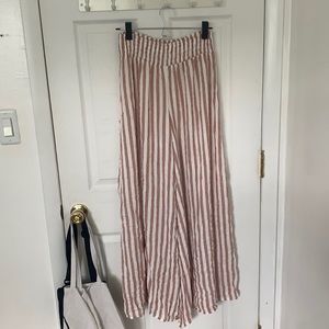 Long float red and white striped pants